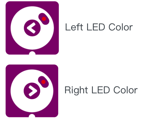 Left and right Led color on programming kit - Matatalab